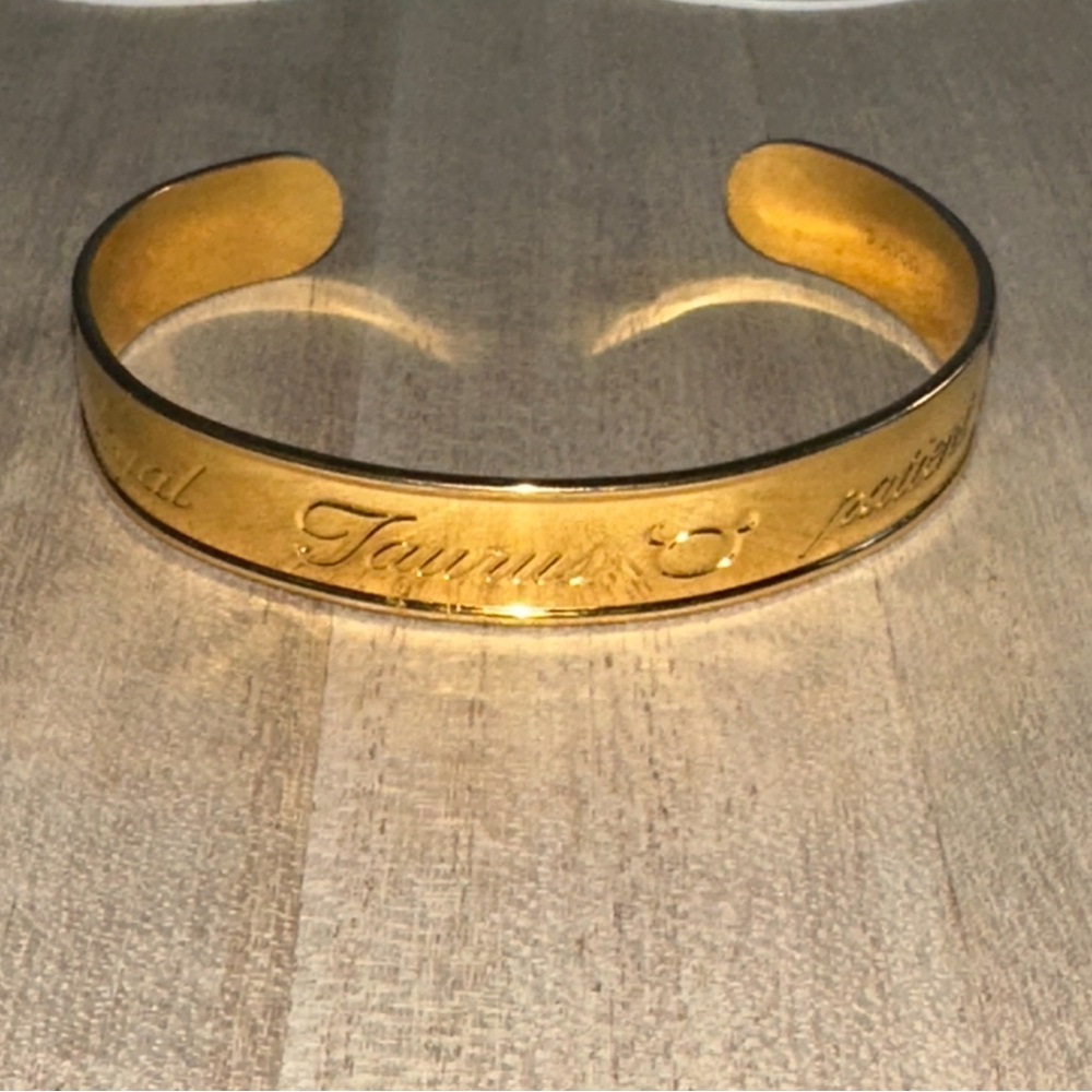 SOLD 🛑 Vintage 1979 Avon Taurus Gold Cuff Bracelet